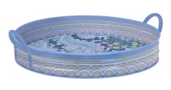 SM5900_Sara Miller - Filigree Design - Large Deep Tin Tray with Handle